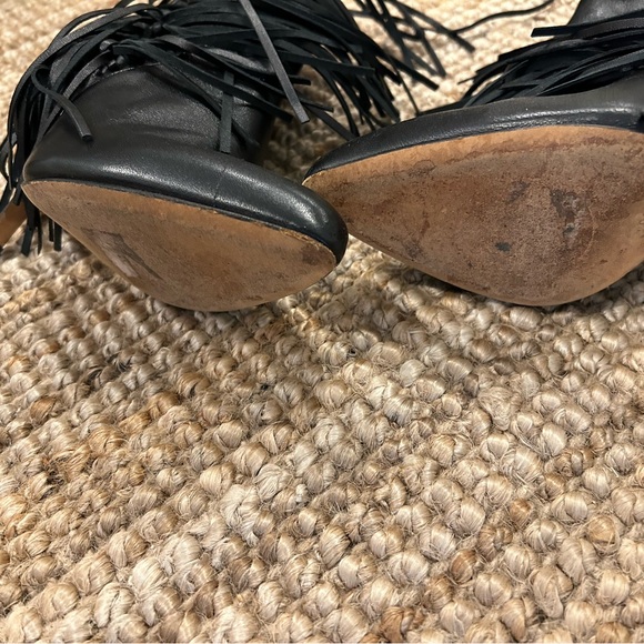 Brian Atwood Leather Fringe Boots - Picture 2 of 2